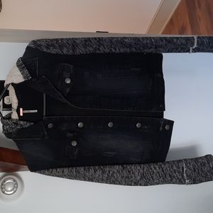 Free People distressed denim jacket